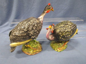 lot 3 image: Ceramic Guinea Hens