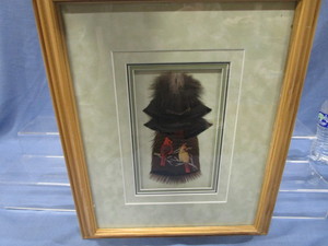 lot 55 image: Hand Painted Turkey Feather