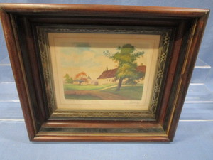 lot 60 image: Pastoral Etching, Deep Frame