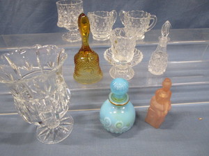 lot 84 image: Crystal, Fostoria, Avon, Bell