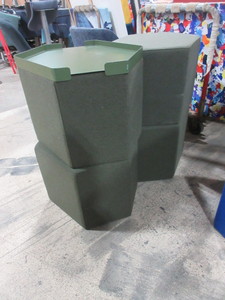 lot 311 image: BLU DOT UPHOLSTERED OTTOMANS