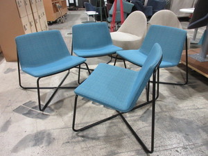 lot 313 image: WEST ELM SLOPE LOUNGE CHAIRS