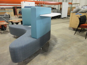 lot 340 image: ENWORK CAFE SEATING WITH BUILT IN STAND UP COUNTER