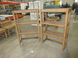lot 352 image: WICKER SHELVES