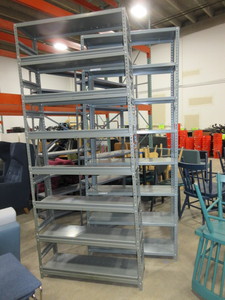 lot 398 image: METAL SHELVING UNITS