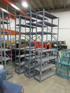 lot 399 image: METAL SHELVING UNITS