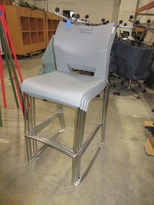 lot 408 image: GLOBAL DUET STACKABLE BAR STOOLS