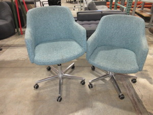 lot 411 image: OFS UPHOLSTERED OFFICE CHAIRS