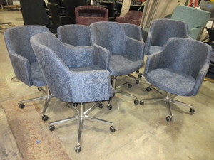 lot 412 image: OFS UPHOLSTERED OFFICE CHAIRS