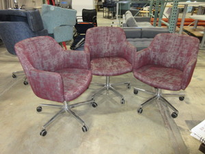 lot 413 image: OFS UPHOLSTERED OFFICE CHAIRS