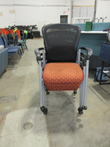 lot 427 image: OFFICE MASTER MESH BACK STACK CHAIRS