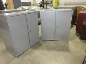 lot 448 image: KIMBALL 2 DOOR STORAGE CABINETS