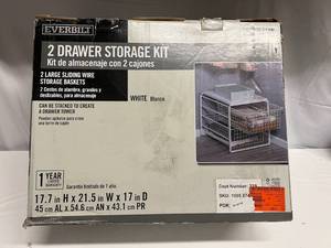 2 Drawer Storage Kit-2 Large Sliding Wire Storage Baskets