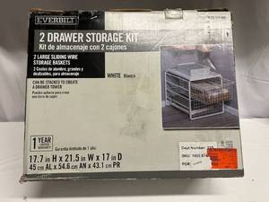 2 Drawer Storage Kit-2 Large Sliding Wire Storage Baskets