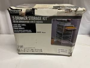 5 Drawer Storage Kit-3 Large & 2 Small Sliding Wire Storage Baskets