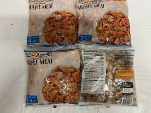 C. 4x 16oz Fully Cooked Mussel Meat