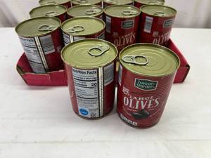 12x Tuscan Garden Large Black Olives-Pitted