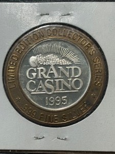 1995 .999 Fine Silver Grand Casino Gaming Token