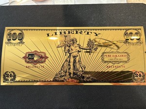 2022 Liberty 100 Milligram 24K Bill