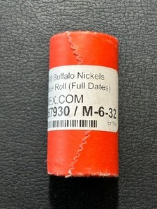 $1 Dollar Face Value Roll of Buffalo Nickels