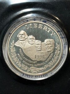 1991-S Mount Rushmore Silver Dollar Proof