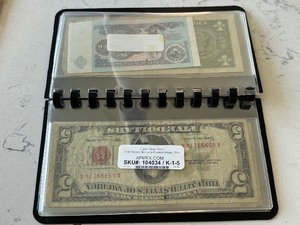 Currency Album with 5 Different Bills