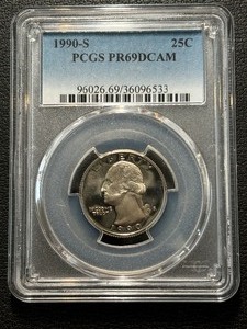 1990-S Washington Quarter Proof PCGS PR69 Deep Cameo