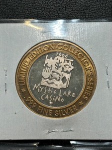 1996 Mystic Lake Casino .999 Fine Silver Gaming Token