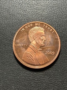 1 Ounce .999 Fine Copper 2009 Lincoln Round