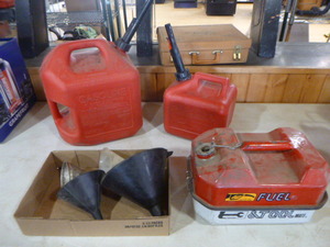 lot 155 image: Gas Cans and Funnels