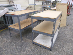 lot 208 image: 2 Work BenchesShelving
