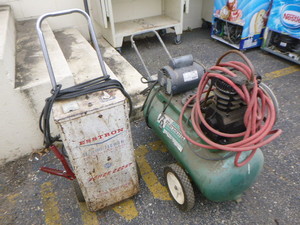 lot 220 image: Air CompressorPaint Sprayer and Battery Charger