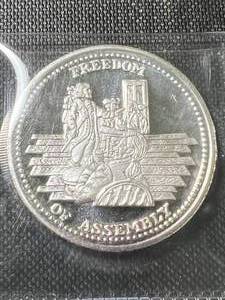 lot 06 image: 1 TROY OZ .999 FINE SILVER JOHNSON MATTHEY ROUND