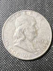 lot 12 image: 1951-D US FRANKLIN HALF DOLLAR