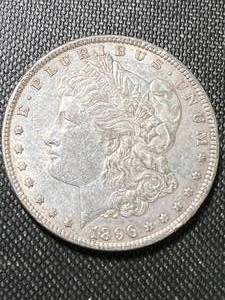 lot 55 image: 1896 US MORGAN SILVER DOLLAR