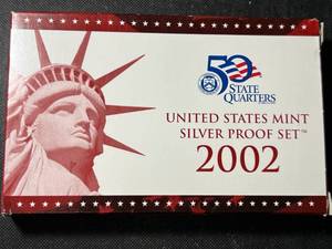 lot 86 image: 2002 US MINT SILVER PROOF SET