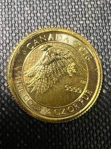 lot 23A image: 2016 CANADIAN HAWK 14TH TROY OZ .9999 PURE GOLD