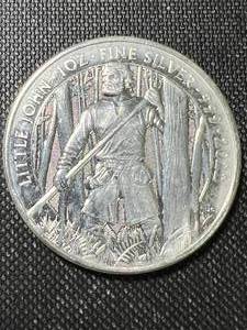lot 28A image: 1 TROY OZ .999 FINE SILVER 2022 LITTLE JOHN ROUND