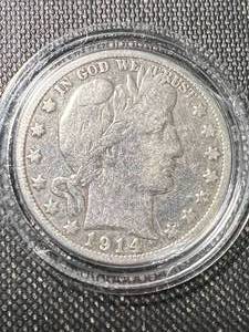lot 40A image: 1914-S US BARBER HALF DOLLAR IN AIRTITE