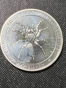 lot 44A image: 2015 AUSTRALIAN SPIDER 1 TROY OZ .999 FINE SILVER