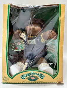 Vintage 1983 CABBAGE PATCH Brown Loops Black Boy w Dimple, Brown Eyes, MIB&nbsp