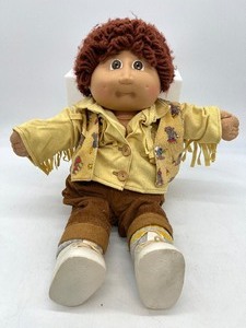 Vintage 1984 CABBAGE PATCH Auburn Loop Boy w Dimple, Brown Eyes&nbsp