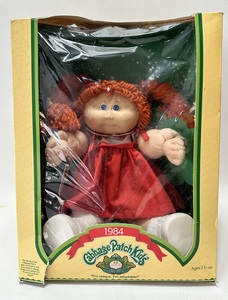 Vintage 1984 CABBAGE PATCH Auburn Double Braid Girl w Blue Eyes, MIB