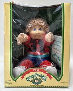 Vintage 1984 CABBAGE PATCH TanWheat Loop Boy w Dimple, Blue Eyes, MIB&nbsp