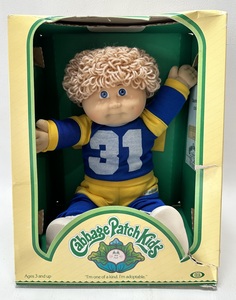 Vintage 1984 CABBAGE PATCH TanWheat Loop Boy w Dimple, Blue Eyes, MIB&nbsp