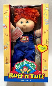 Vintage 1993 CABBAGE PATCH RUFF N TUFF Auburn Shag Boy w Freckles, Green Eyes&nbsp