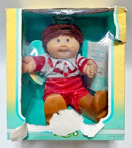 Vintage 1987 CABBAGE PATCH Brown Loops Boy w Dimple, Brown Eyes&nbsp