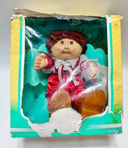 Vintage 1987 CABBAGE PATCH Brown Loops Boy w Dimple, Brown Eyes&nbsp