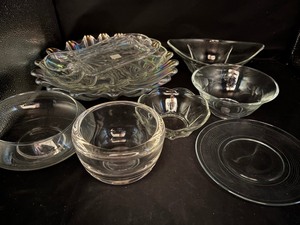 lot 53 image: Crystal  Glass Serving Dishes