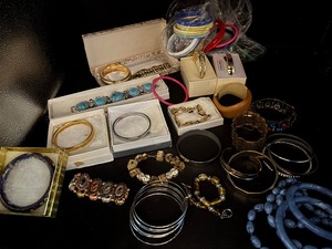 lot 64 image: Vintage Bracelets - variety of materials and styles